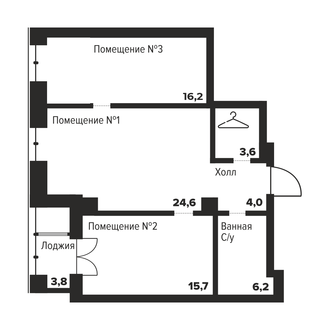 Планировка 2-комн