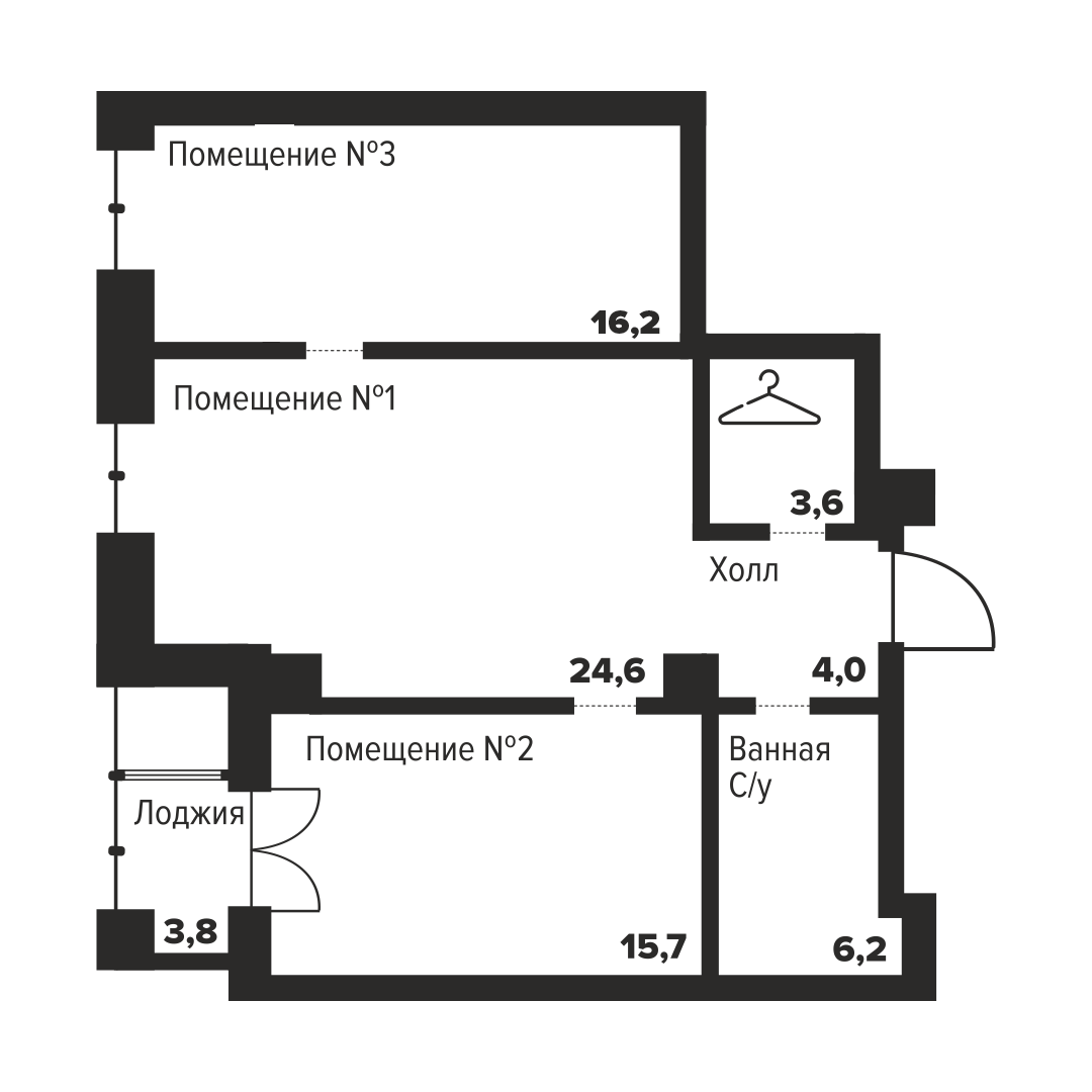 Планировка 2-комн